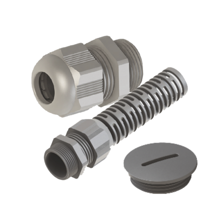 Presse-étoupe, filetage long, PA6, gris clair RAL7035, IP68 – MOREK
