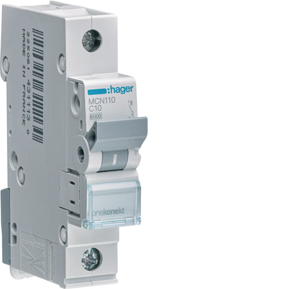 Disjoncteur 1P, 6 kA C-10 A, 1M – Hager MCN110