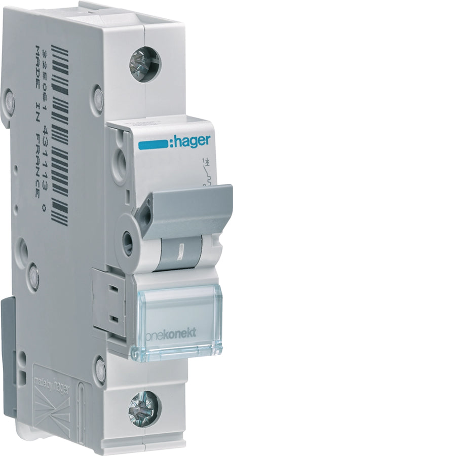 Disjoncteur 1P, 6 kA C-16 A, 1M – Hager MCN116