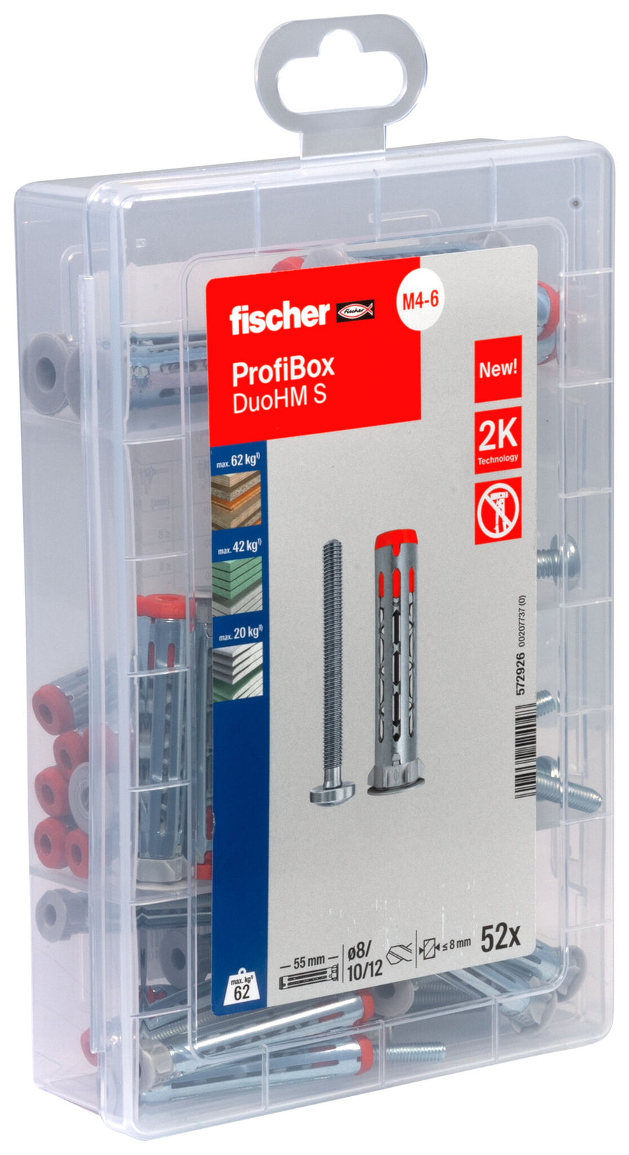 ProfiBox 26 chevilles métalliques DuoHM + 26 vis PZ – Fischer