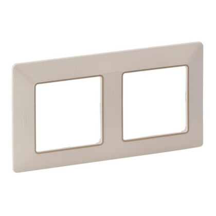 Plaque Valena Life ivoire, doré, IP20, IK04, 10 mm, 2 postes – Legrand 754062 – lot de 10