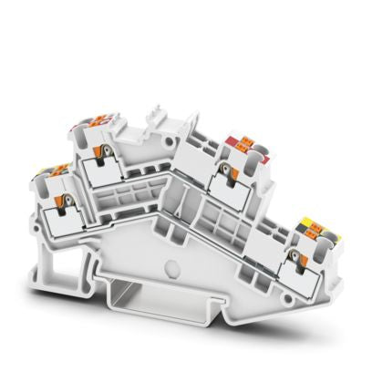 Bornier à deux étages PTTBS 1.5/S-KNX, 16A, raccordement Push-in, 1St et 2Nd niveau, blanc, Ns 35/7, 5, Ns 35/15 – Phoenix Contact 3214663 – lot de 50
