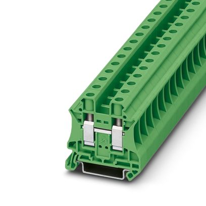 Bornier traversant UT 10 GN, 57A, raccordement à vis, vert, Ns 35/7, 5, Ns 35/15 – Phoenix Contact 3046333 – lot de 50