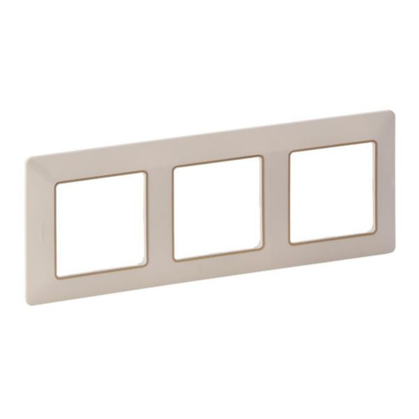 Plaque Valena Life ivoire, doré, IP20, IK04, 228 mm, 3 postes – Legrand 754063 – lot de 5