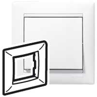 Plaque blanc, IK04, 82 mm, 11 mm, thermoplastique, 1 poste – Legrand 774451 – lot de 100