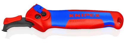 Couteau de dénudage avec sabot de guidage et fonction à cliquet 146 mm – KNIPEX