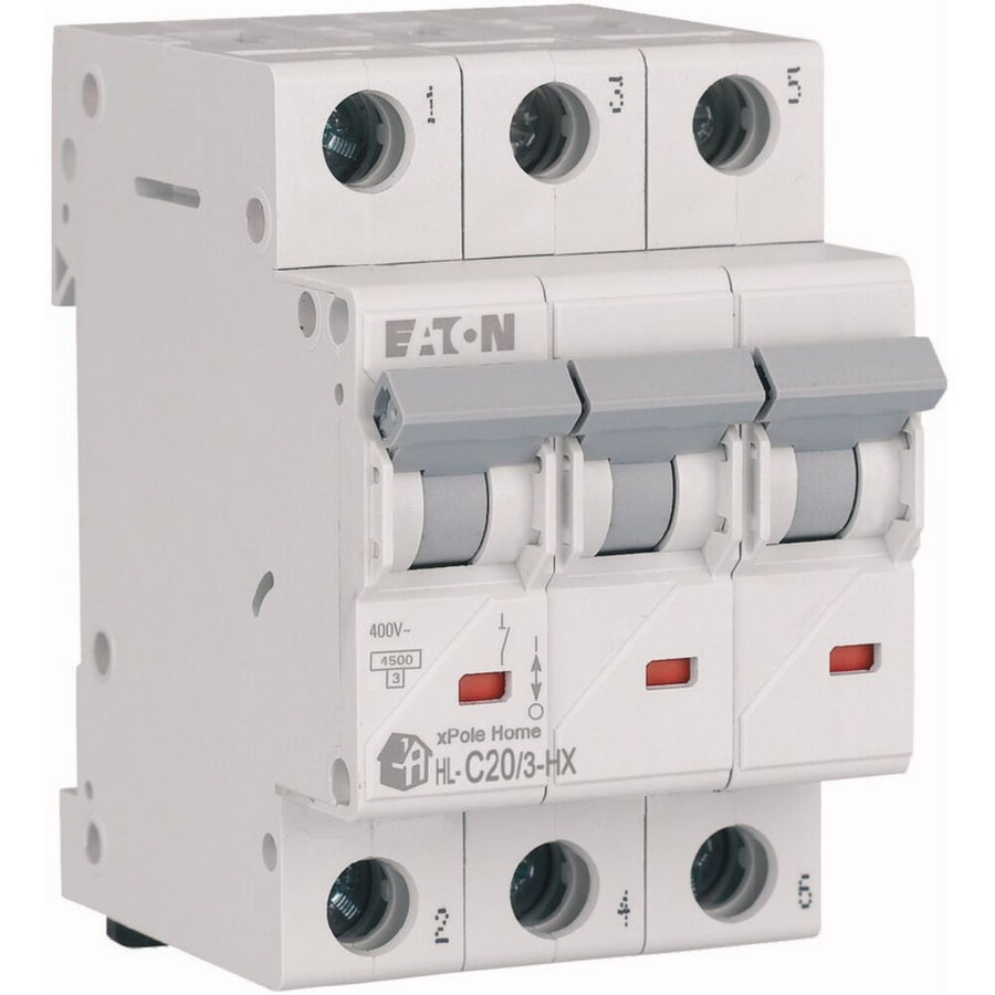 Disjoncteur modulaire 20 A, 3p, courbe C – EATON 194892