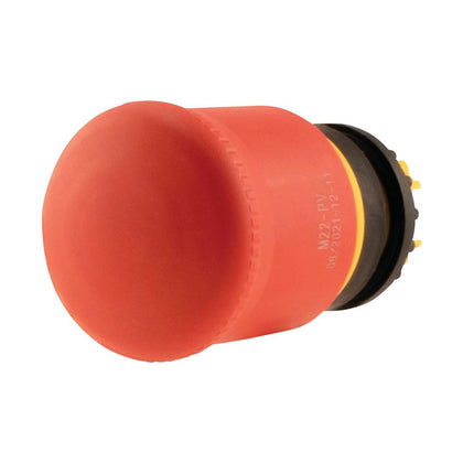 Emergency stop/emergency switching off bouton-poussoir, RMQ-Titan, Mushroom-shaped, 38 mm, Non-illuminated, Pull-to-release function, rouge, jaune, RAL 3000 – EATON 216876