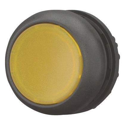 Bouton-poussoir lumineux, RMQ-Titan, affleurant, à impulsion, jaune, Blank, Bezel: noir – EATON 216930 – lot de 10
