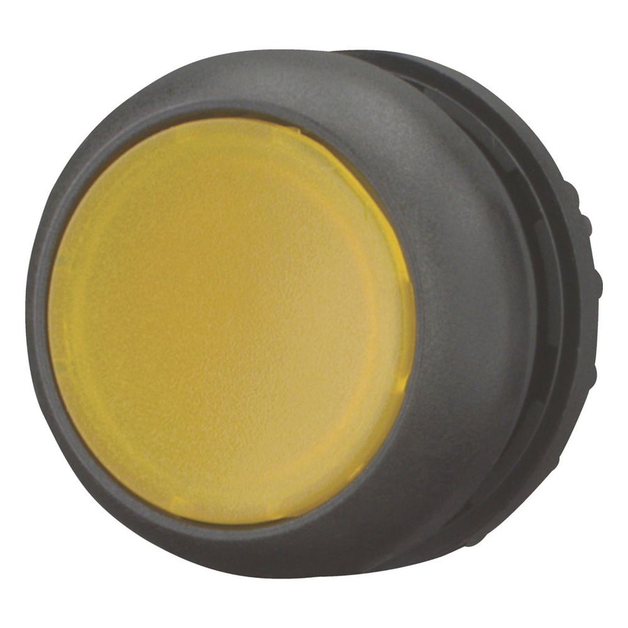 Bouton-poussoir lumineux, RMQ-Titan, affleurant, à impulsion, jaune, Blank, Bezel: noir – EATON 216930 – lot de 10