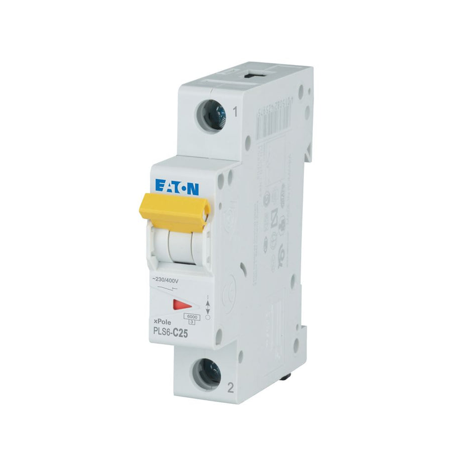 Disjoncteur modulaire 25 A, 1p, courbe C – EATON 242683 – lot de 12