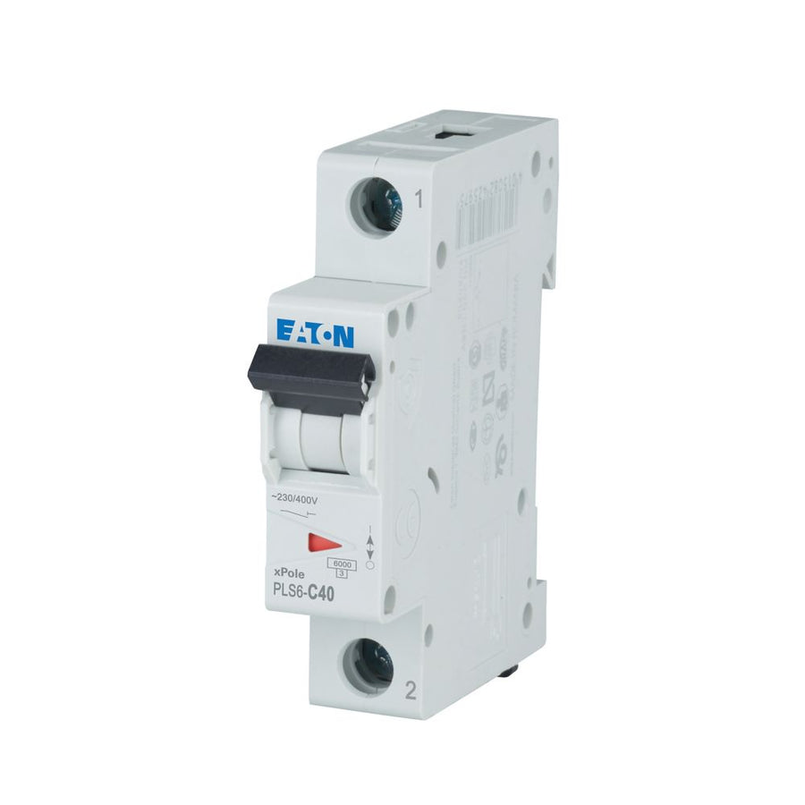 Disjoncteur modulaire 40 A, 1p, courbe C – EATON 242685 – lot de 12