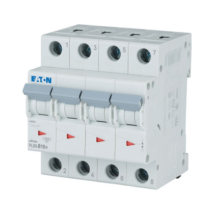 Disjoncteur modulaire 16 A, 4p, courbe B – EATON 243061