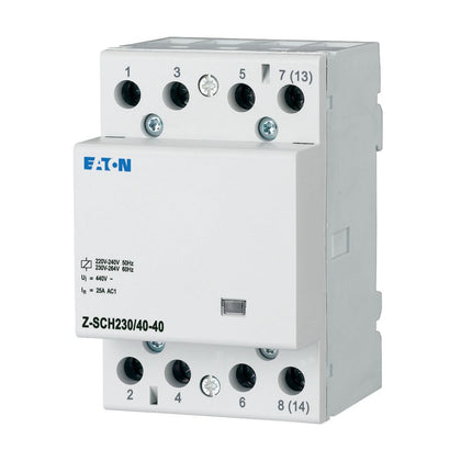 Contacteur modulaire, 230VAC/50Hz, 4N/O, 40A, 3HP – EATON 248852