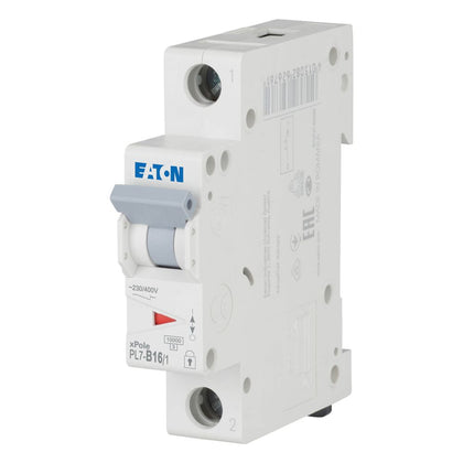 Disjoncteur modulaire 16 A, 1p, courbe B – EATON 262676