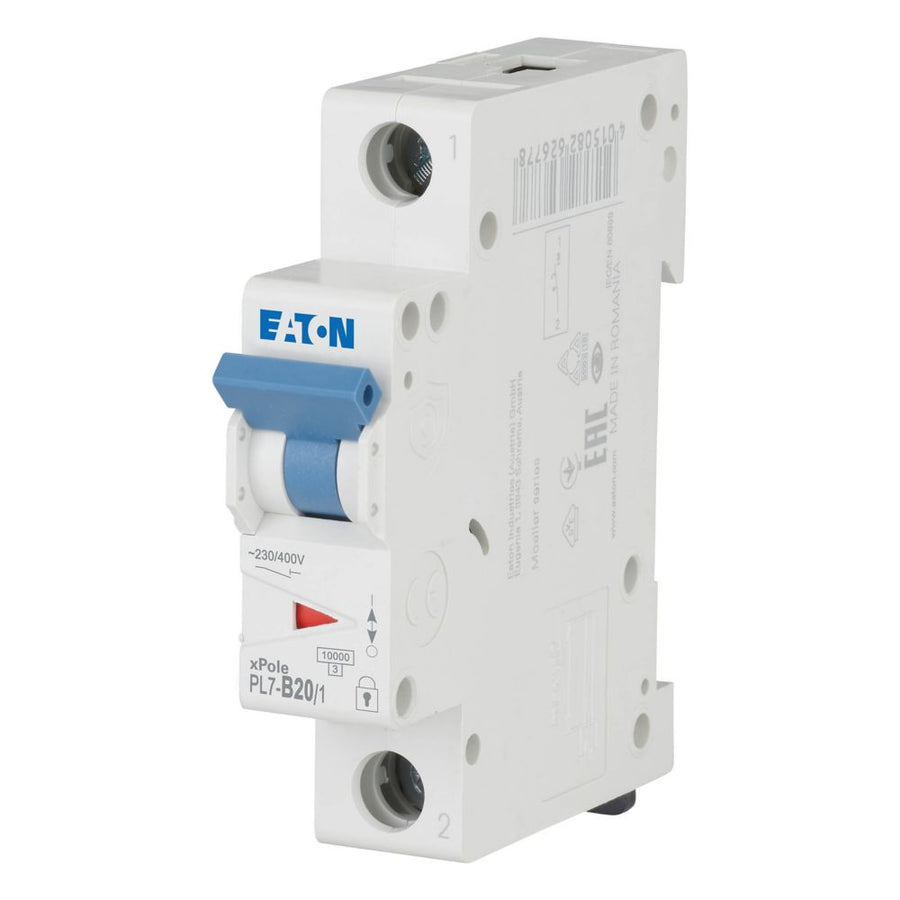 Disjoncteur modulaire 20 A, 1p, courbe B – EATON 262677