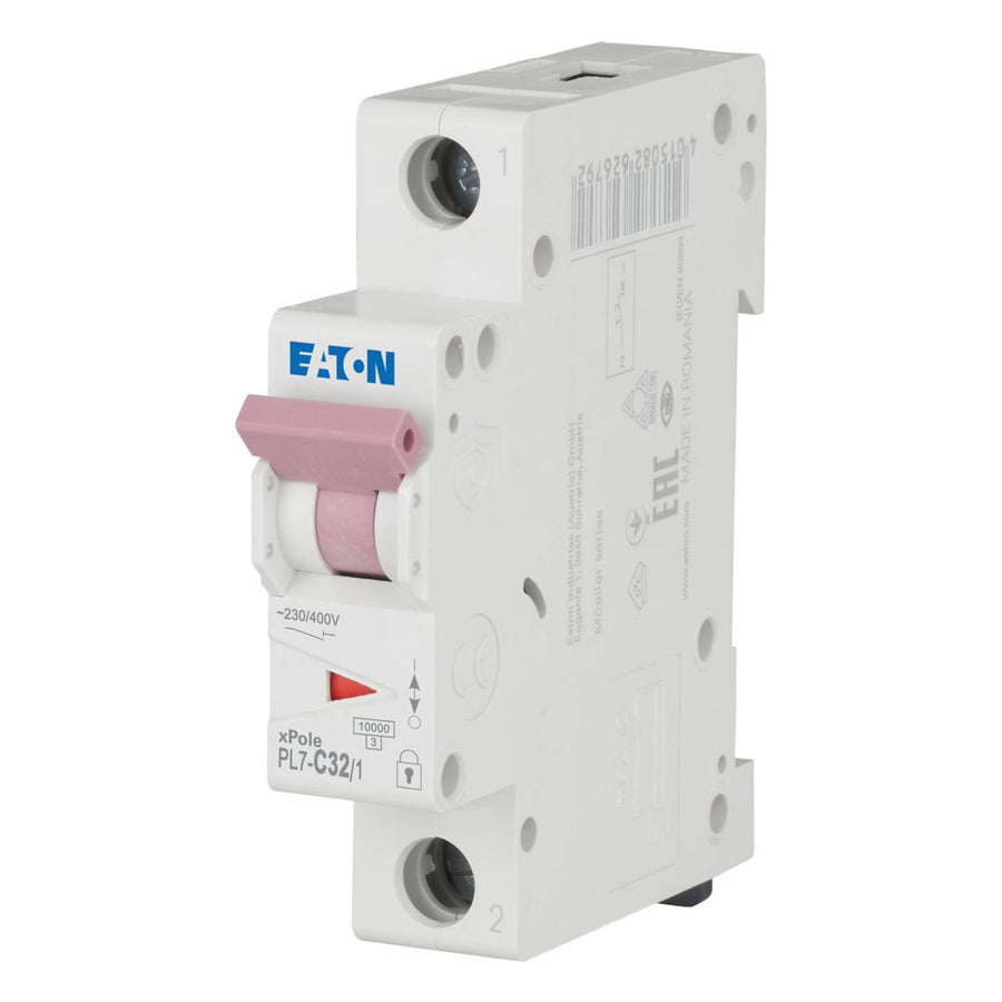 Disjoncteur modulaire 32 A, 1p, courbe C – EATON 262707