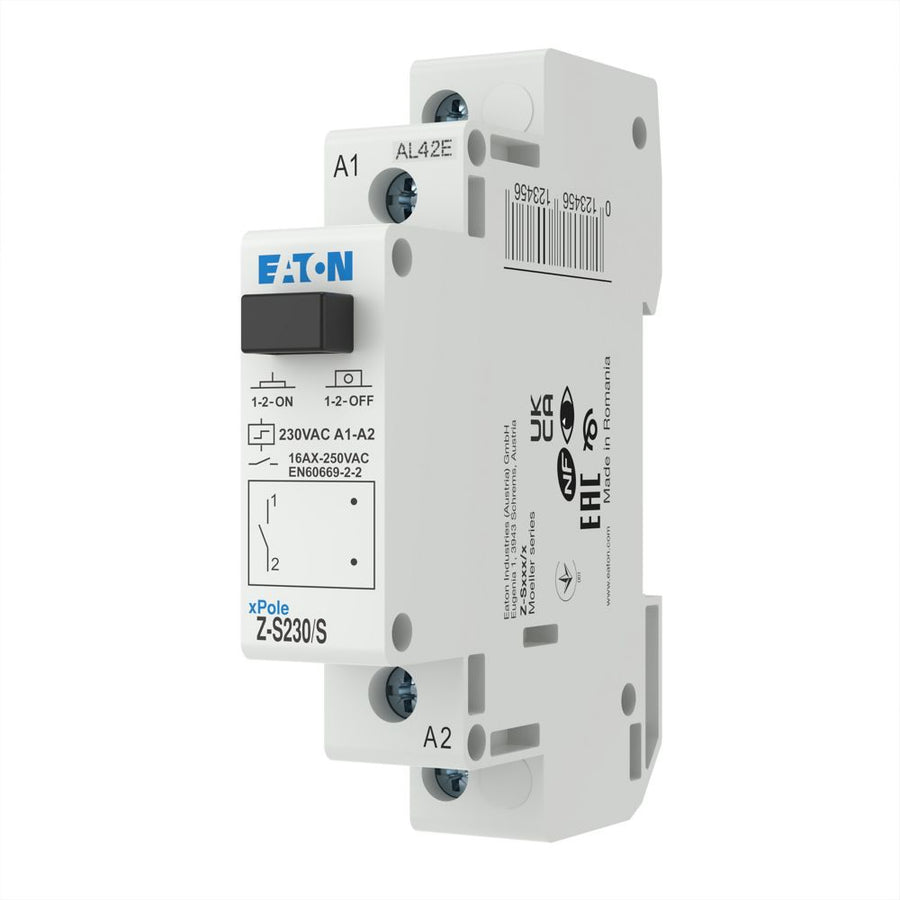 Télérupteur, 230AC, 1 N/O, 16A, 50Hz, 1HP – EATON 265262 – lot de 2