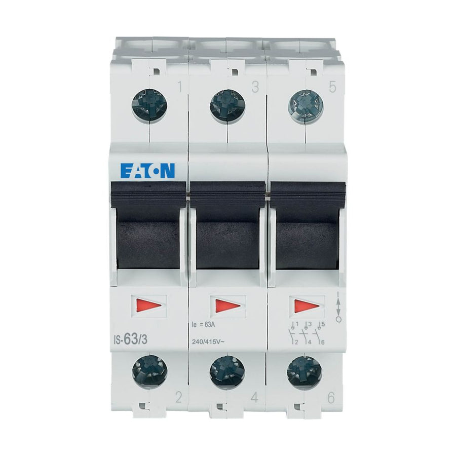 Interrupteur principal, 240/415 V AC, 63A, 3 pôles – EATON 276276