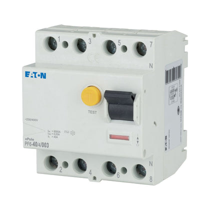 Interrupteur différentiel 40A, 4 p, 30mA, type AC – EATON 286508