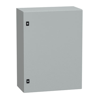 Porte Spacial CRN H800xW600xD300, IP66, IK10, Spacial CRN plein sans montage.plaque. H800xW600xD300 RAL7035.. – Schneider Electric NSYCRN86300