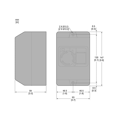 Coffret vide TeSys GV2, IP55, 147×93×145.5 mm – Schneider Electric GV2MCK04