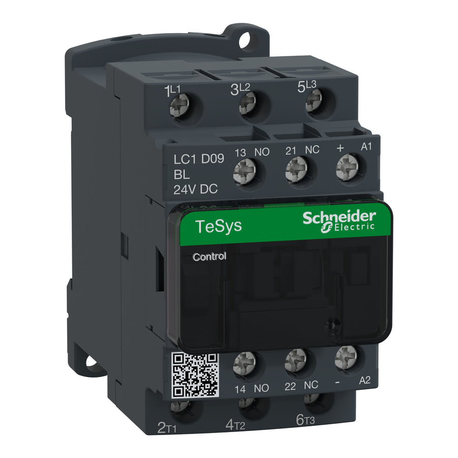 Schneider TeSys D - Contacteur 3P 9A AC-3 440V bobine 24 V CC basse consommation - LC1D09BL
