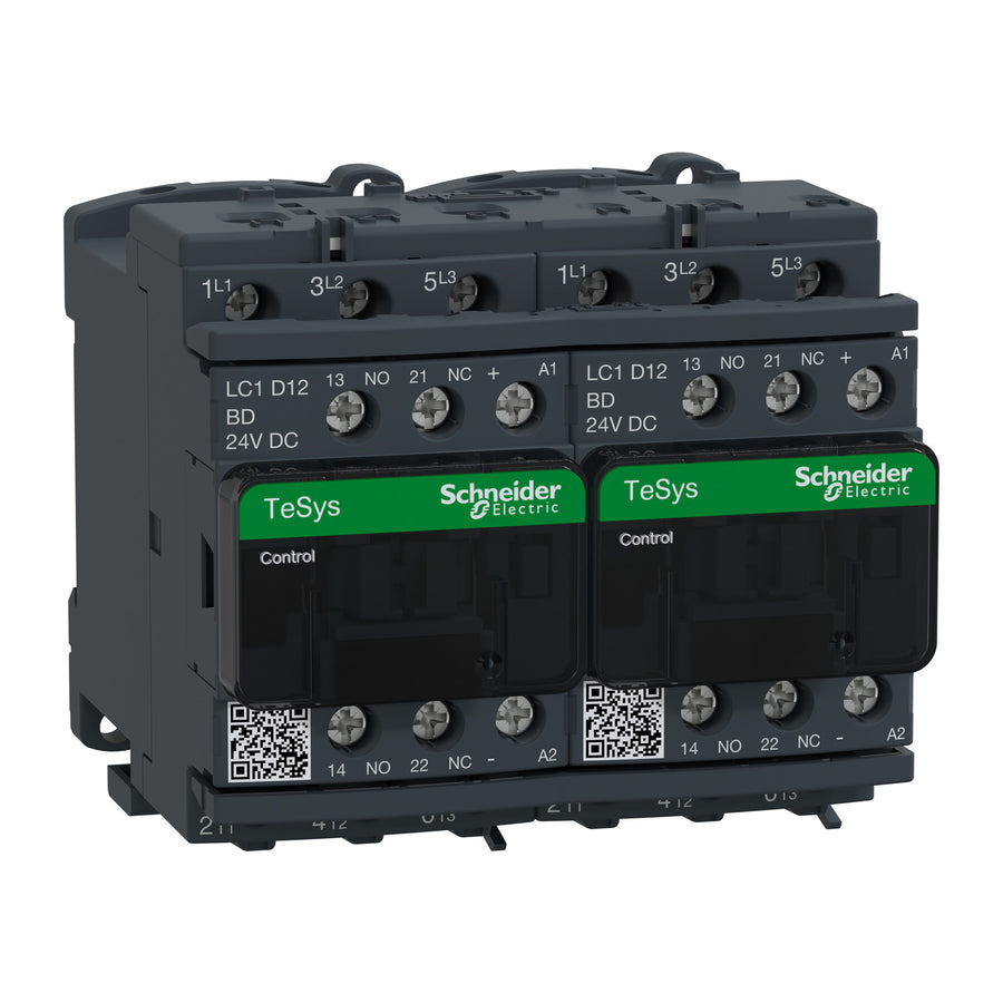 Schneider TeSys D - Contacteur inverseur 3P 12A AC-3 440V bobine 24 V CC - LC2D12BD