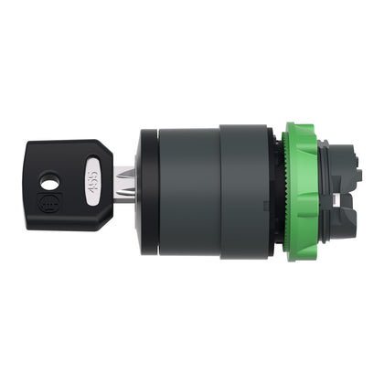 Tête de sélecteur à clé Harmony XB5, 2 positions, 22mm, IP66, noir, à position maintenue, type de Keylock: clé 455 – Schneider Electric ZB5AG4