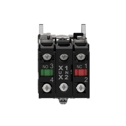 Bouton-poussoir lumineux Harmony XB4, 24V AC, 1NO, 22.5mm, IP66, vert – Schneider Electric XB4BW33B5