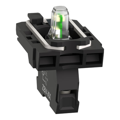 Corps de bouton-poussoir avec bloc lumineux Harmony XB5, 24V AC, blanc – Schneider Electric ZB5AVB1
