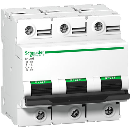 Schneider Acti9 C120H - Disjoncteur 3P 125A courbe C - A9N18470