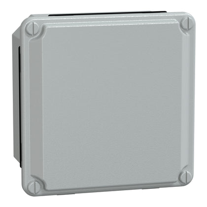 Jonction boîte Spacial, 155×105×49 mm, IP55, gris, acier – Schneider Electric NSYDBN1010