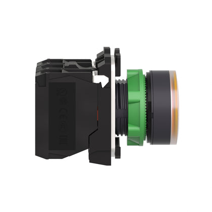 Bouton-poussoir lumineux Harmony XB5, 24V AC, 1NO, 22.5mm, IP66, orange – Schneider Electric XB5AW35B5