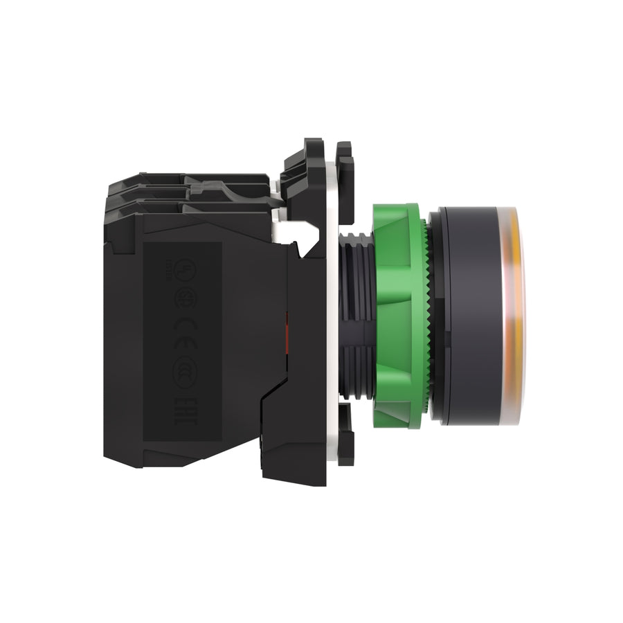 Bouton-poussoir lumineux Harmony XB5, 24V AC, 1NO, 22.5mm, IP66, orange – Schneider Electric XB5AW35B5
