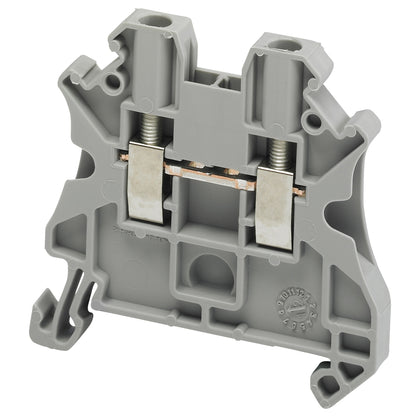 Schneider - Borne à vis de passage 2 points 2,5 mm² grise - lot de 50 - NSYTRV22
