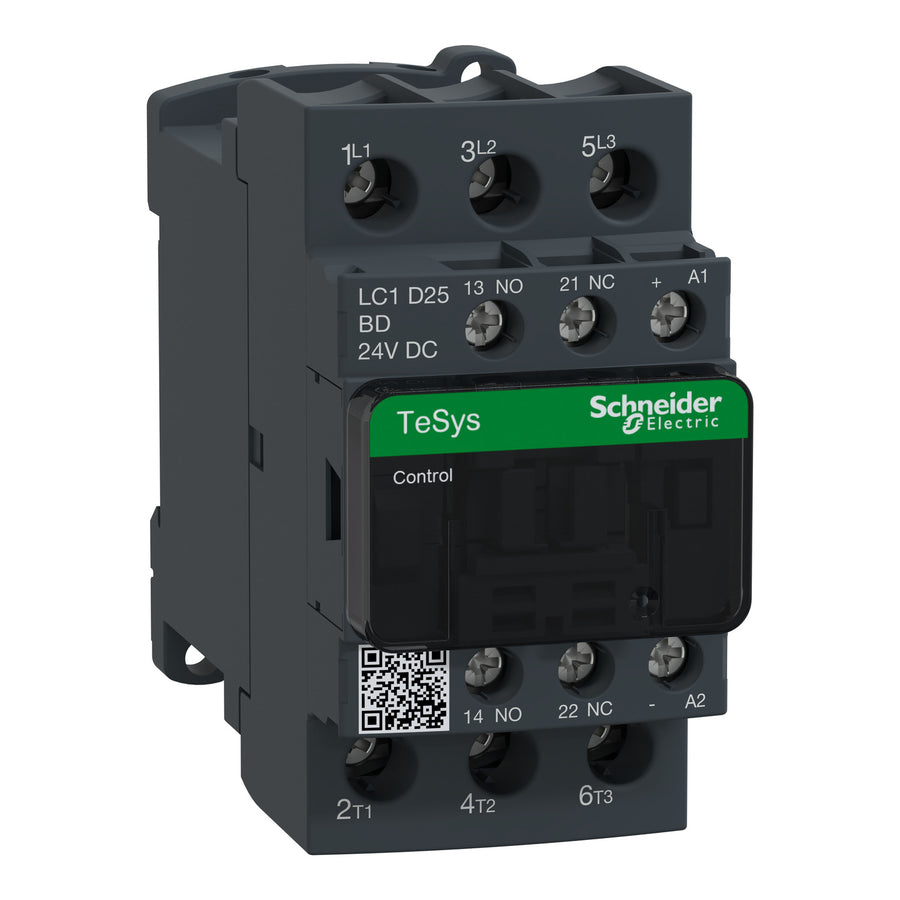 Schneider TeSys D - Contacteur 3P 25A AC-3 440V bobine 24 V CC - LC1D25BD