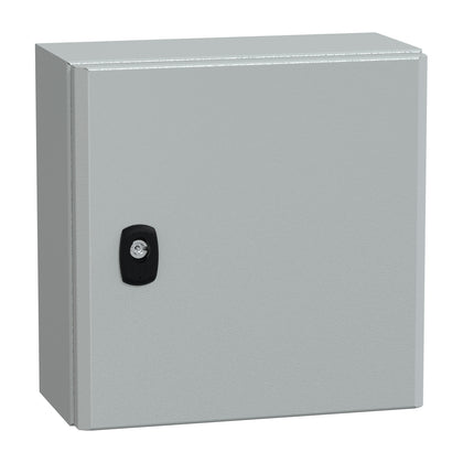 Coffret mural PanelSeT S3D, 300×300×150 mm, IP66, IK10, coffret: gris (RAL 7035), coffret: acier – Schneider Electric NSYS3D3315P