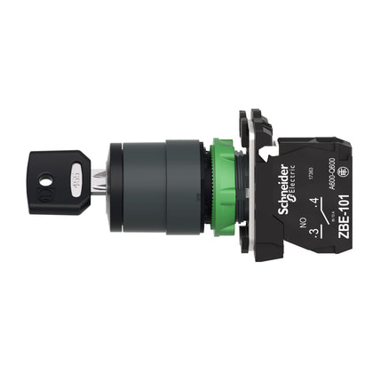 Sélecteur Harmony XB5, 2A, 230V AC, 1NO, 2 positions, 22.5mm – Schneider Electric XB5AG41