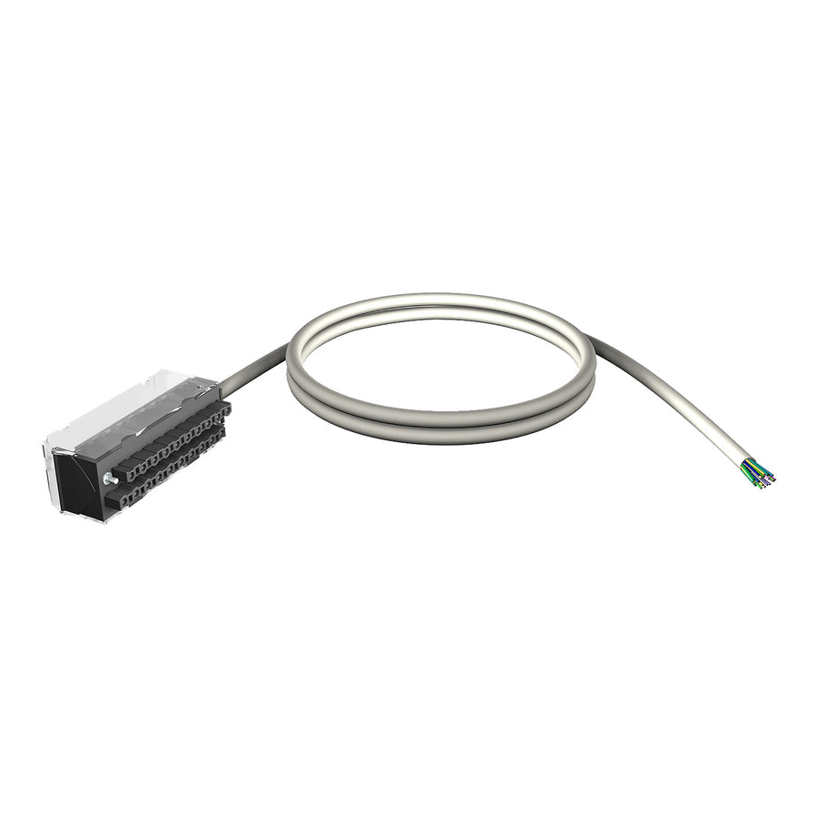 Programmable logique contrôleur raccordement câble Modicon X80 I/Os, 3 m, 1 Free extrémité avec Color-coded Flying Leads, BMXAMO0210 – Schneider Electric BMXFTW301S