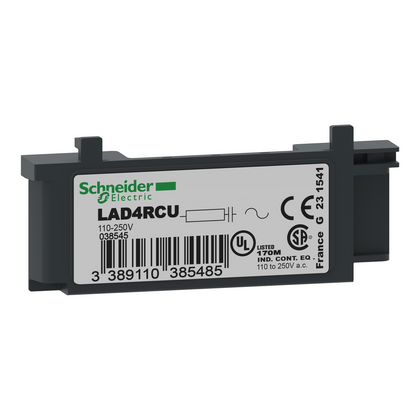 Module antiparasite TeSys Deca, 250 V AC, IP2X – Schneider Electric LAD4RCU