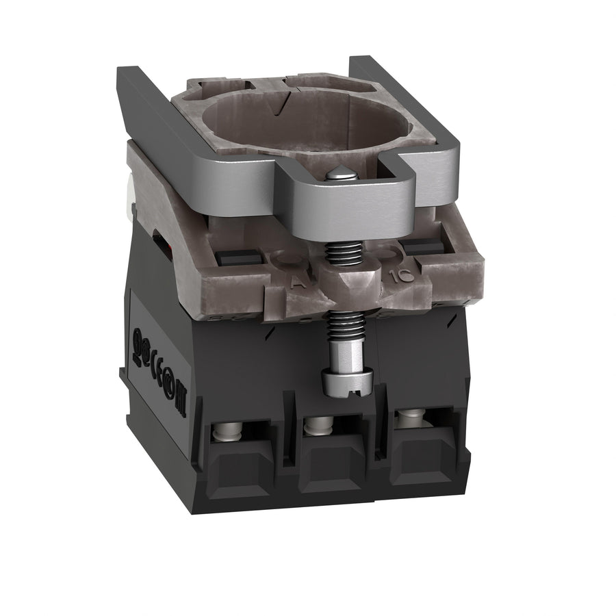 Corps de bouton-poussoir avec bloc de contacts Harmony XB4, 3A, 1NO, IP20, 1NO + 2NC – Schneider Electric ZB4BZ141