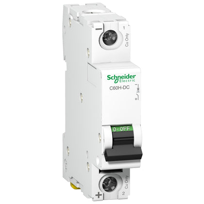Schneider Acti9 C60H-DC - Disjoncteur courant continu 1P 20A courbe C 250V CC - A9N61512