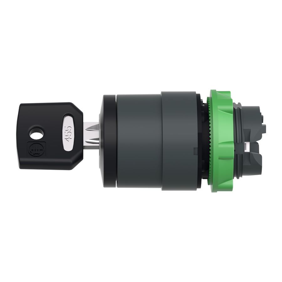 Tête de sélecteur à clé Harmony XB5, 2 positions, 22mm, IP66, noir, rappel par ressort, type de Keylock: clé 455 – Schneider Electric ZB5AG6