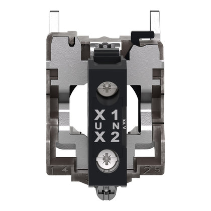 Corps de bouton-poussoir avec bloc lumineux Harmony XB4, 240V AC, blanc – Schneider Electric ZB4BVM1