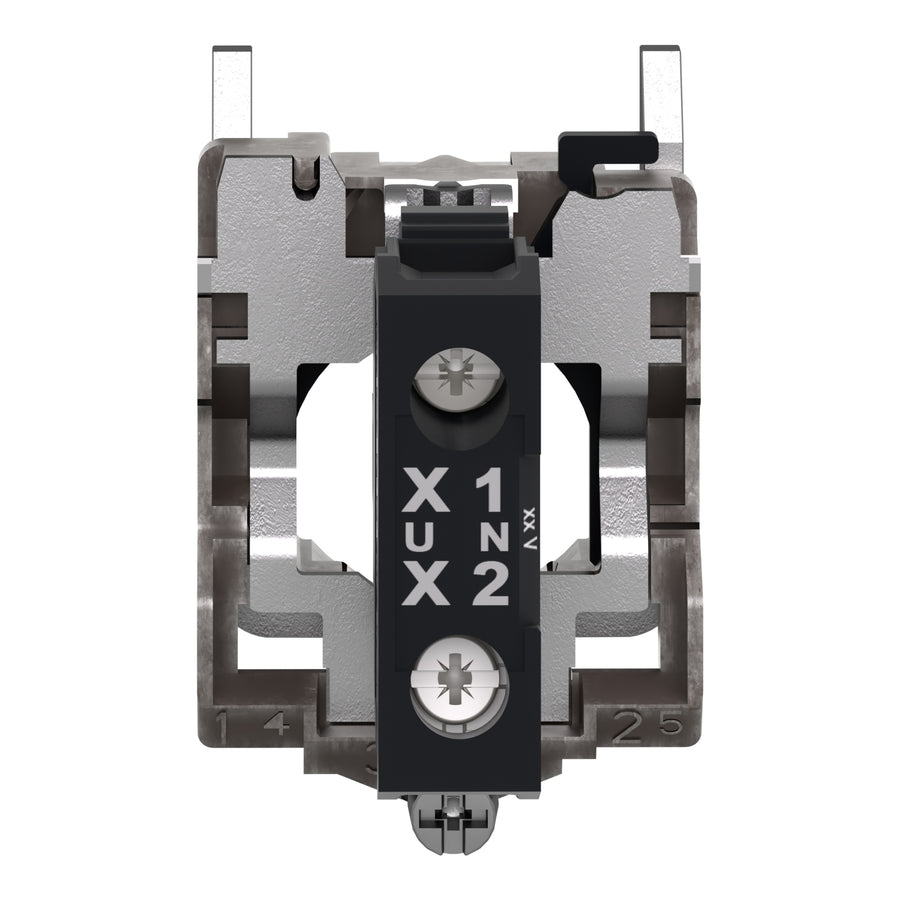 Corps de bouton-poussoir avec bloc lumineux Harmony XB4, 240V AC, blanc – Schneider Electric ZB4BVM1