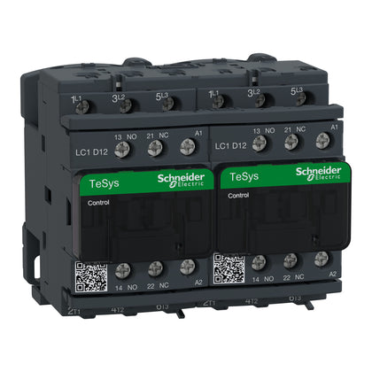 Schneider TeSys D - Contacteur inverseur 3P 12A AC-3 440V bobine 230 V CA 50/60 Hz - LC2D12P7