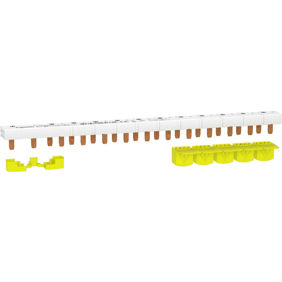 Schneider Resi9 XP - Peigne monobloc 1P+N 63A 13 modules + cache-dents - R9PXH213