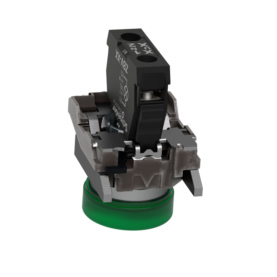 Voyant lumineux Harmony XB4, 120V AC, 22.5mm, IP66, vert – Schneider Electric XB4BVG3