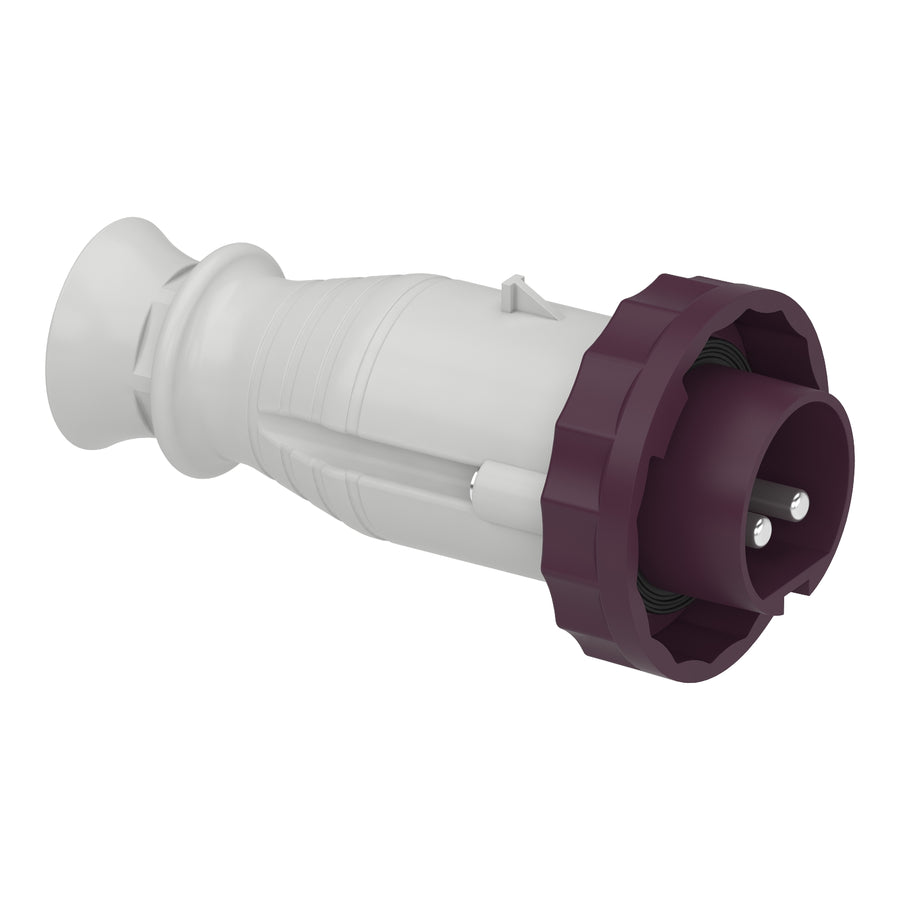 Fiche Kaedra Box, 2P, 16 A, 20–25 V AC, IP67, Pratika Wander - droit - 16 A - 20...25 V AC – Schneider Electric 82351